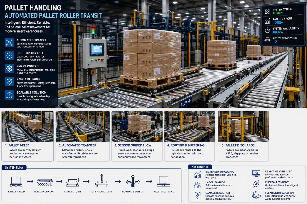 Automated Pallet Roller Transit